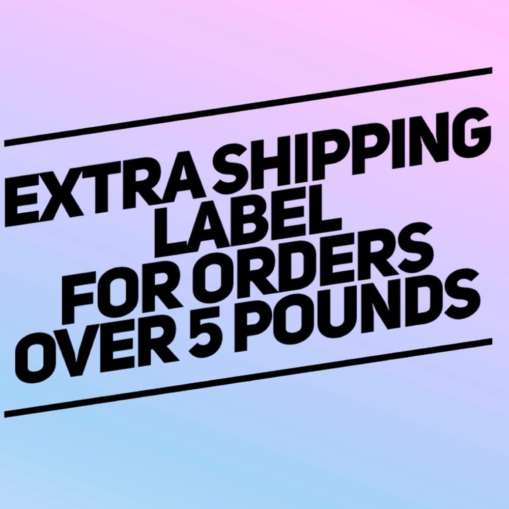 USPS Additional Shipping Label For Over 5 Lbs.